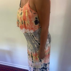 Long Akira open back maxi dress